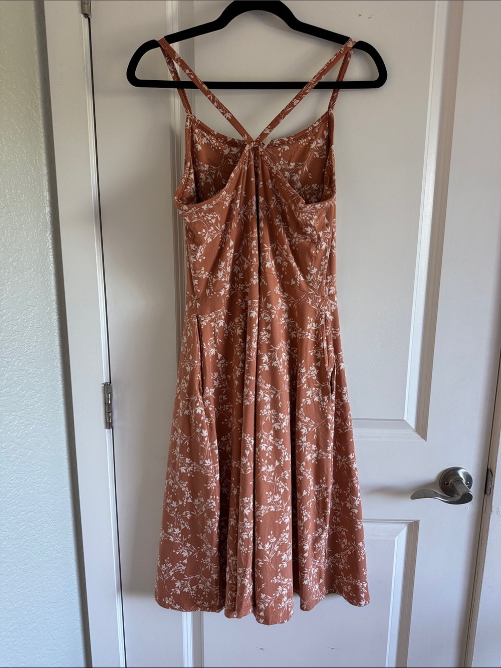 Pact Rust Floral Spaghetti-Strap Midi Dress - Picture 2 of 2